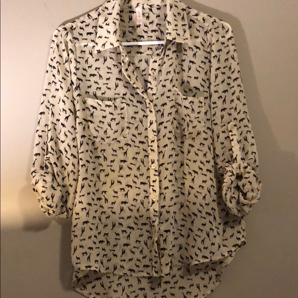 Animal printed blouse/button up